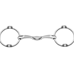 Aufziehtrense, SATINOX, doppelt gebrochen