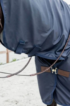 Ausreitdecke Hurricane, Regendecke, mit Steigbügelöffnungen, mit festem Halsteil
