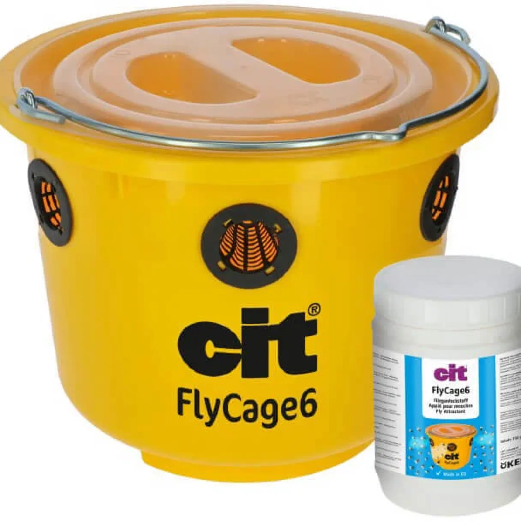 Cit Fliegenfalle FlyCage6, mit Deckel, 6 Einsätze, Lockstoff