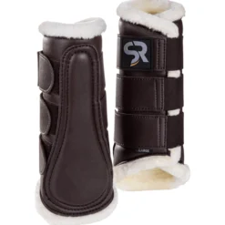 Dressurgamaschen Leder, Fellgamaschen, 2er Set