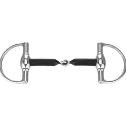 D-Ring Gebiss, Hartcarbon, einfach gebrochen