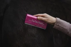 Fellwechselhelfer Glitzer Pink, Pferdebürste