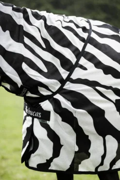 Fliegendecke Buzz-Off Zebra Full-Neck, mit festem Halsteil, UV-Schutz