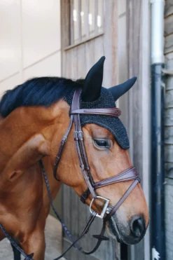 Fliegenhaube Wellington Sparkling, Fliegenmütze, Fliegenohren, glitzer