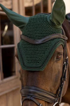 Fliegenhaube Wellington Velvet Mini Pearls Soundless, Fliegenmütze, Fliegenohren