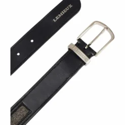 Gürtel Crystal Insert Belt, Reitgürtel, Leder, Glitzer