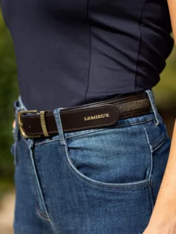 Gürtel Crystal Insert Belt, Reitgürtel, Leder, Glitzer