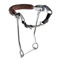 Hackamore mit Kinnkette und Edelstahlseiten