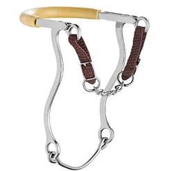 Hackamore mit Kinnkette und Edelstahlseiten