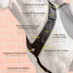Horselight Set 2, Vorderzeug + Sattelhusse + Beinmanschetten inkl. Leuchten