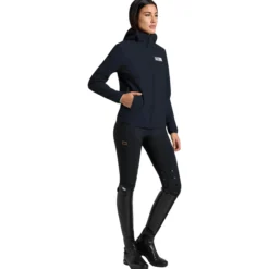 Jacke Damen Bonded Jacquard Jersey, Softshell Jacke, Kapuzenjacke