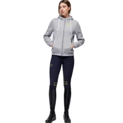 Jacke Damen Cotton Hooded Zip HW22, Sweatjacke