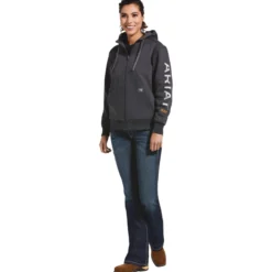 Jacke Damen Rebar All-Weather Full Zip Hoodie, Sweatjacke