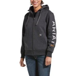 Jacke Damen Rebar All-Weather Full Zip Hoodie, Sweatjacke