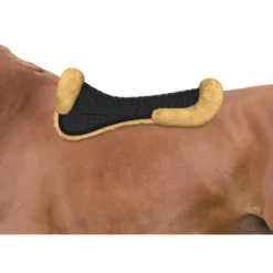 Lammfellpad Dressur, Sattelpad, mit Fellrand vorne und hinten