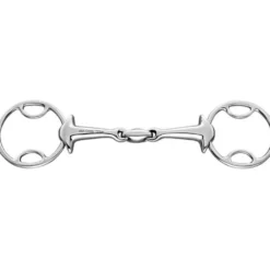 MAX-Control Gebiss, 3-Type-Trense, doppelt gebrochen, mit Stangenwirkung