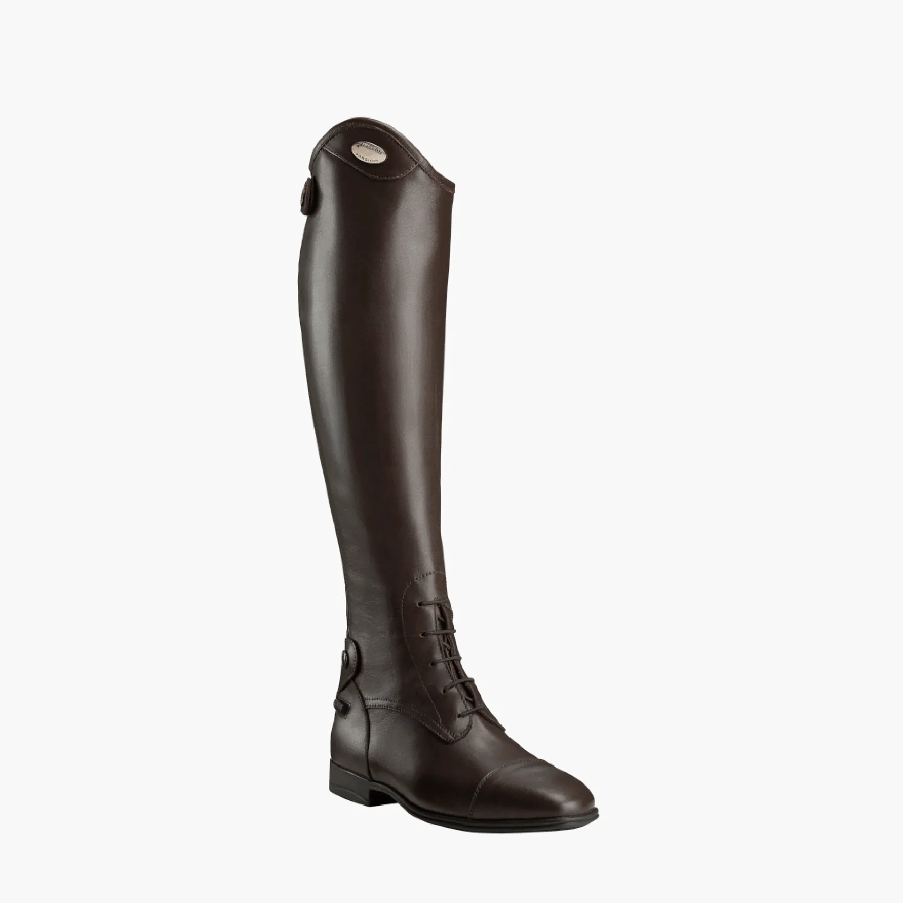 Passion Damen Reitstiefel Miami, Lederreitstiefel, Braun