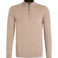 Pullover Herren Oakfield 1/4 Zip HW25, Sweatshirt, Kaschmir-Merino-Wolle