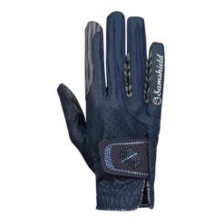 Reithandschuhe V-Skin Swarovski Ton-in-Ton, Kunstleder, Glitzer