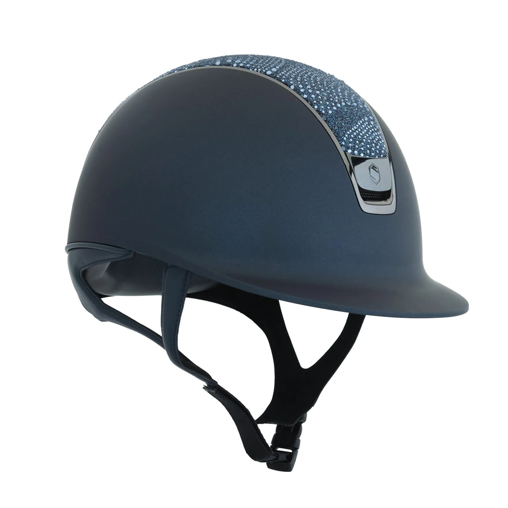 Reithelm Classic 2.0 Shadowmatt, Top Crystal Intarsia, Trim + Blason Black Chrome