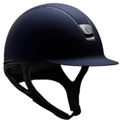 Reithelm Classic Shadowmatt, Trim Titanium, Blason Black Chrome, mit Dressurausschnitt