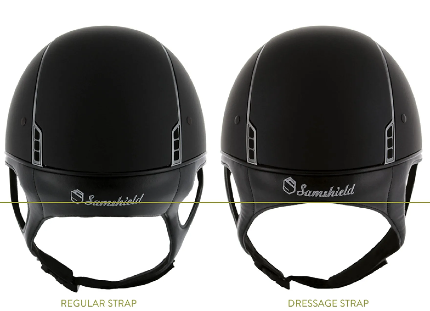 Reithelm Classic Shadowmatt, Trim Titanium, Blason Black Chrome, mit Dressurausschnitt