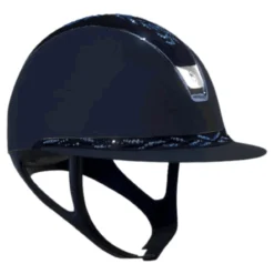 Reithelm MS 2.0 SM,Top + FB Flower Swarovski, Trim Metallic Navy, Blason Chrome