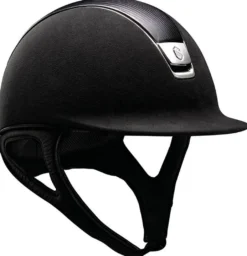 Reithelm Premium, Top Leather, Trim + Blason Chrome, Dressurausschnitt