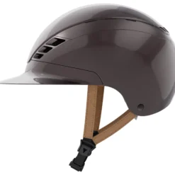 Reithelm Signiture Airluxe Pure Long Visor mit Hellbraunen Kinnriemen