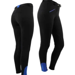Reithose Damen Adult, Kniebesatz, Stoff