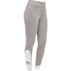 Reithose Damen American Breeches, High Waist, Kniebesatz, Knee-Grip