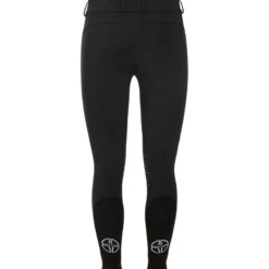 Reithose Damen Athl High Waist Breeches, Kniebesatz, Knee-Grip