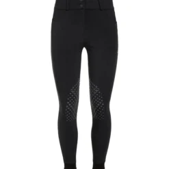 Reithose Damen Athl High Waist Breeches, Kniebesatz, Knee-Grip