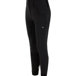 Reithose Damen Athl High Waist Breeches, Kniebesatz, Knee-Grip