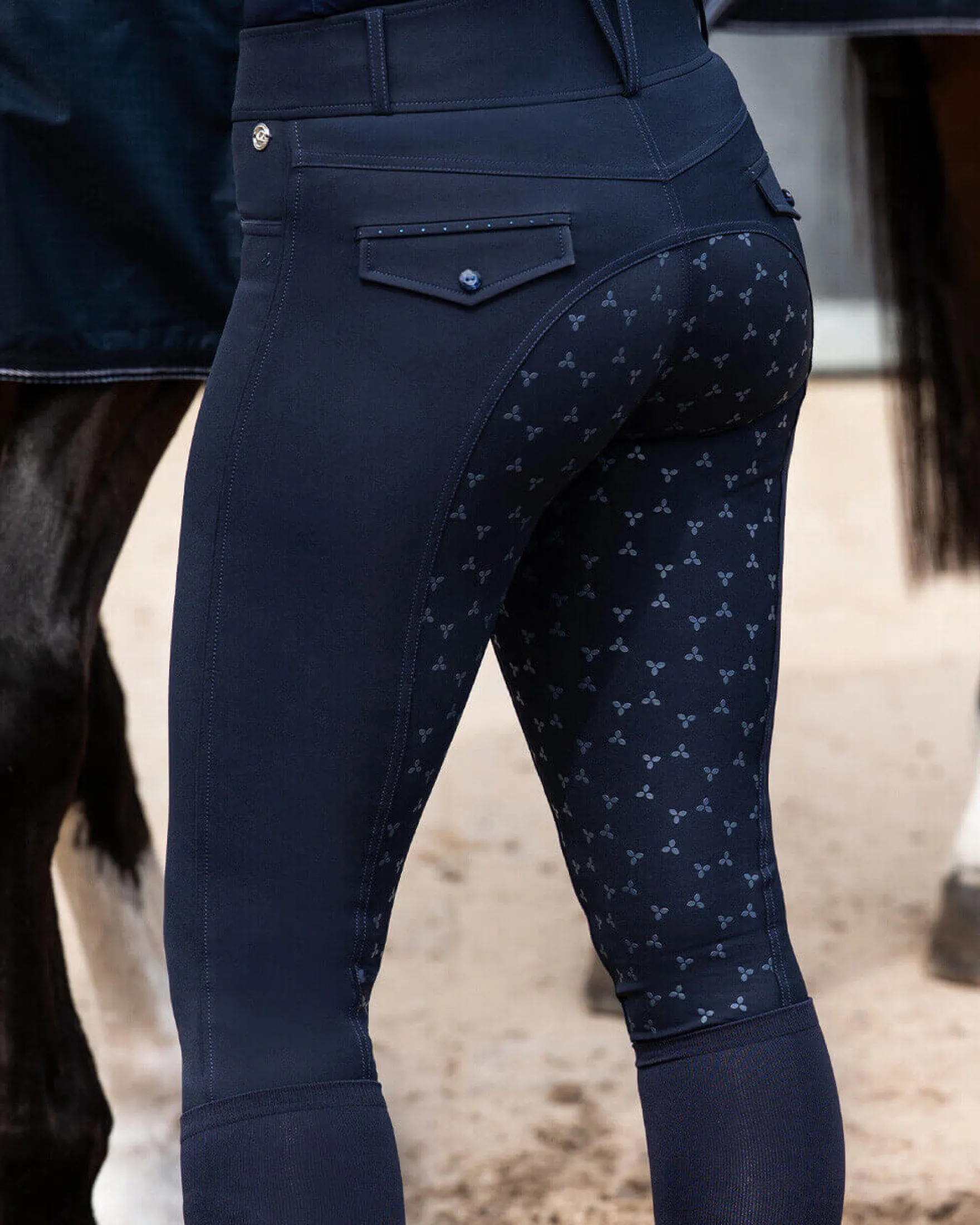 Reithose Damen Aubree FS26, Vollbesatz, Full-Grip, High Waist