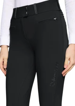 Reithose Damen Claranova FS26, Vollbesatz, Full-Grip, High Waist, UV-Schutz