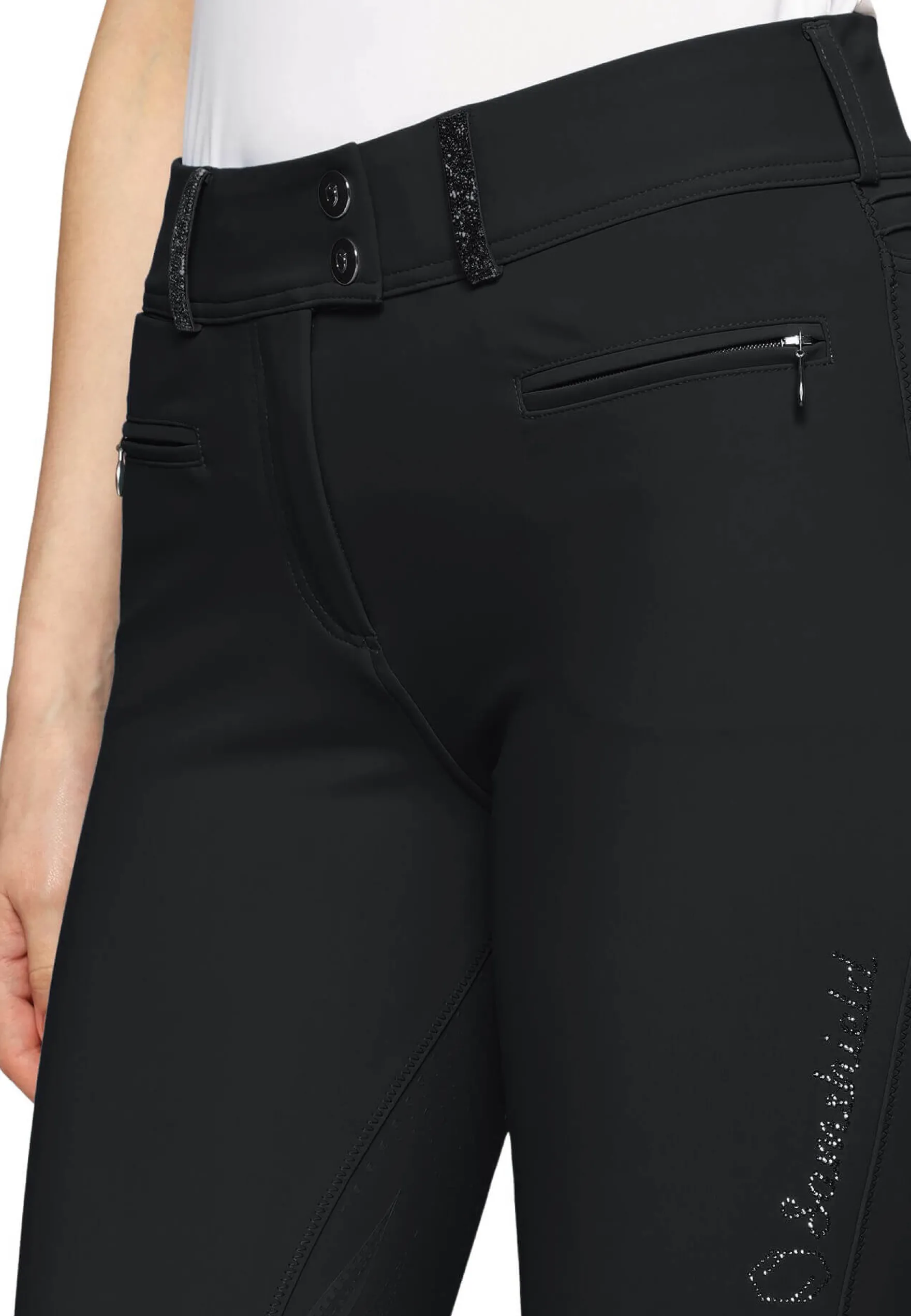 Reithose Damen Clara Premium FS26, Vollbesatz, Full-Grip, High Waist, UV-Schutz