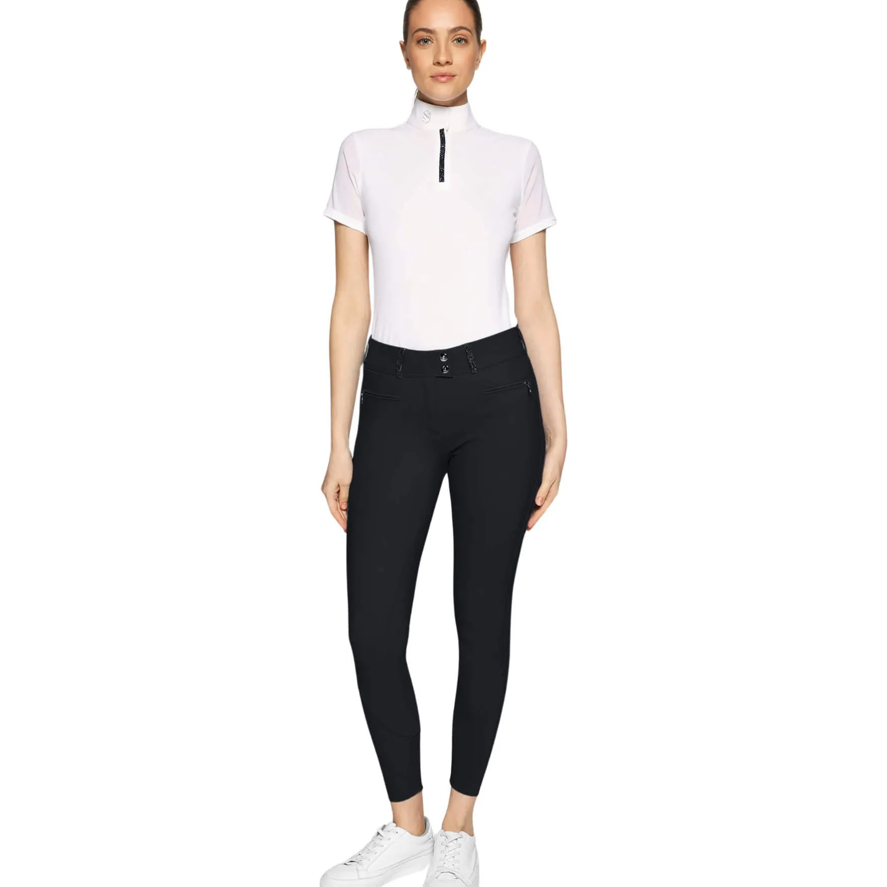 Reithose Damen Clara Premium FS26, Vollbesatz, Full-Grip, High Waist, UV-Schutz