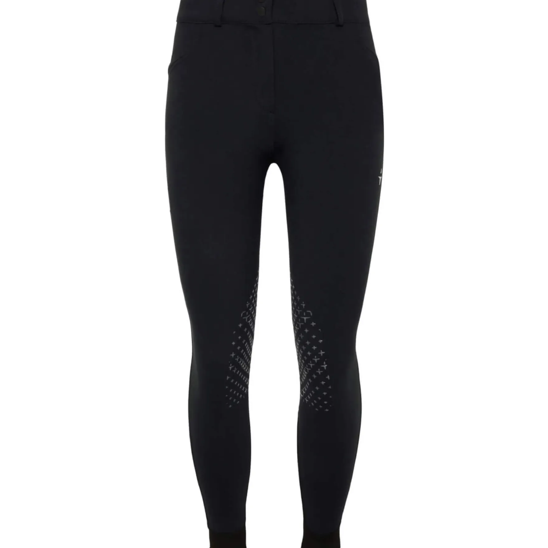 Reithose Damen CLD Mid Rise, Kniebesatz, Knee-Grip