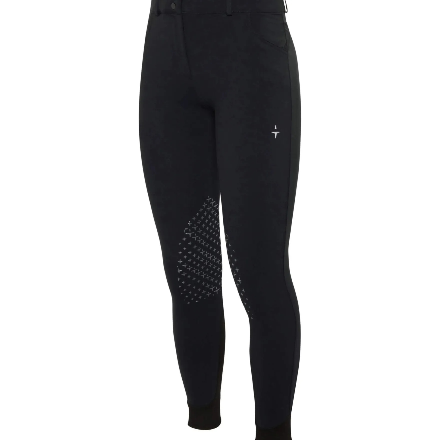 Reithose Damen CLD Mid Rise, Kniebesatz, Knee-Grip