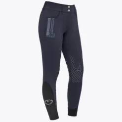 Reithose Damen CT Team Raceway High Waist HW22, Kniebesatz, Knee-Grip