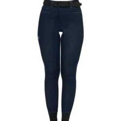 Reithose Damen Denim Fabric FS26, Kniebesatz, Knee-Grip