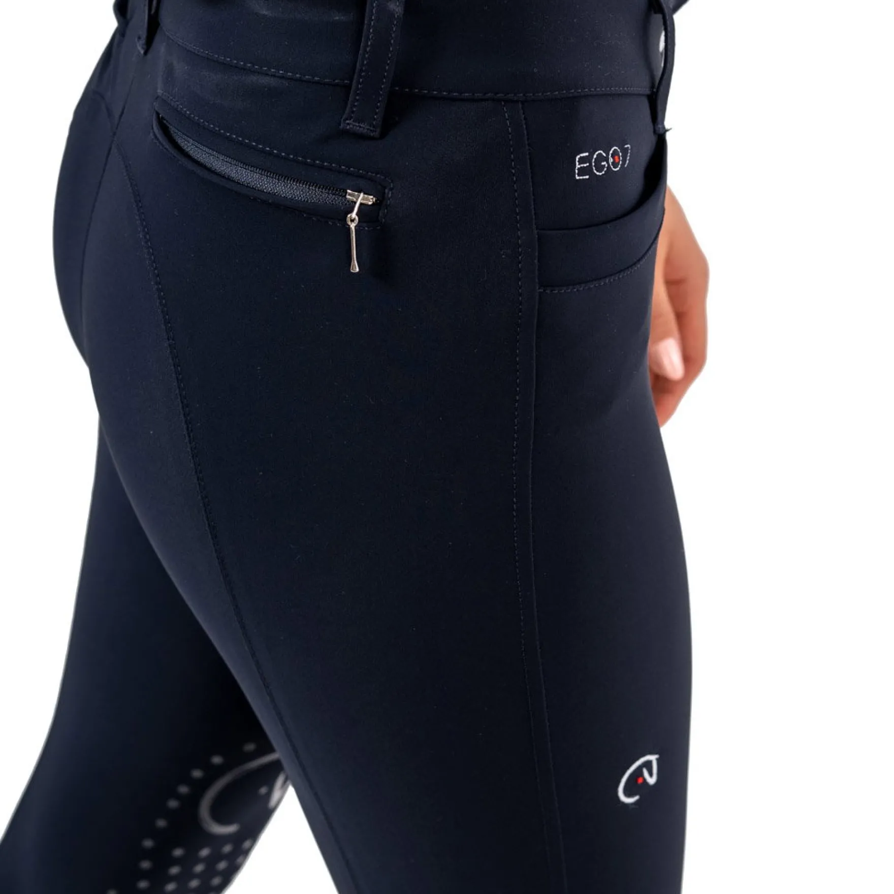Reithose Damen EJ Jumping Breeches, Kniebesatz, Knee-Grip
