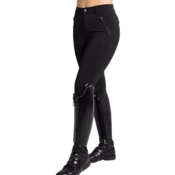 Reithose Damen Geo, Vollbesatz, Full-Grip, High Waist