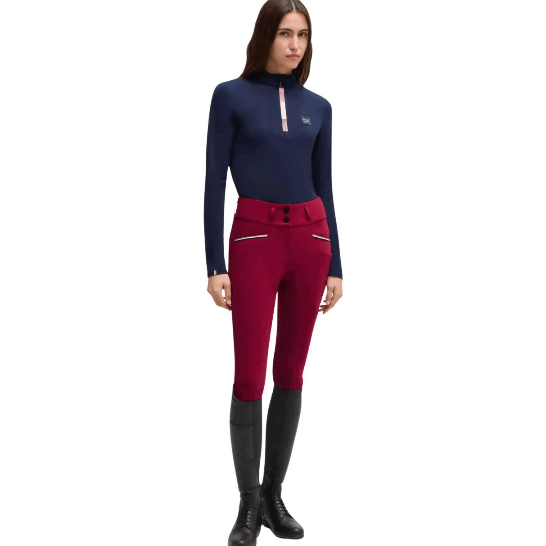 Reithose Damen Hailey High Waist HW25, Winterreithose, Vollbesatz, Full-Grip