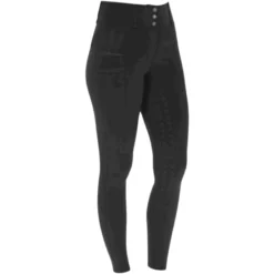 Reithose Damen High Waist, Vollbesatz, Full-Grip