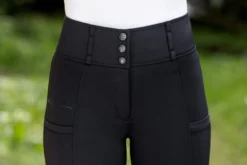 Reithose Damen High Waist, Vollbesatz, Full-Grip
