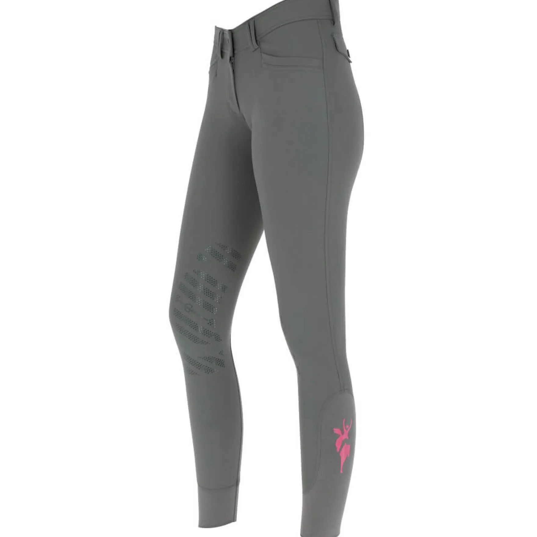 Reithose Damen Janne x PinkRibbon, Kniebesatz, Knee-Grip