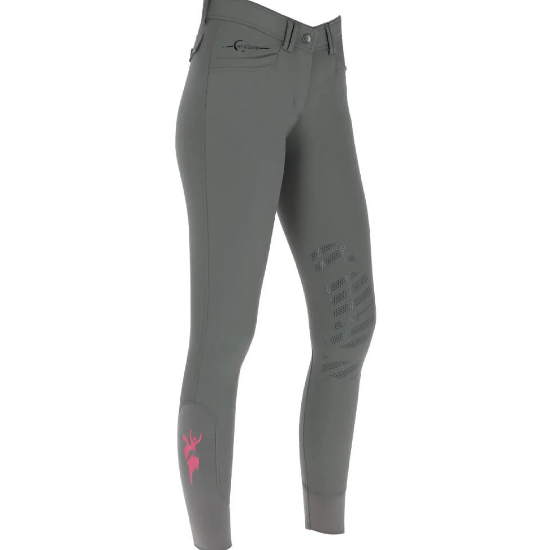 Reithose Damen Janne x PinkRibbon, Kniebesatz, Knee-Grip