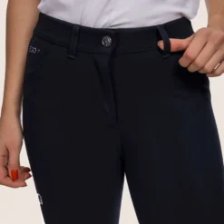 Reithose Damen Jumping PT Breeches, Kniebesatz, Knee-Grip